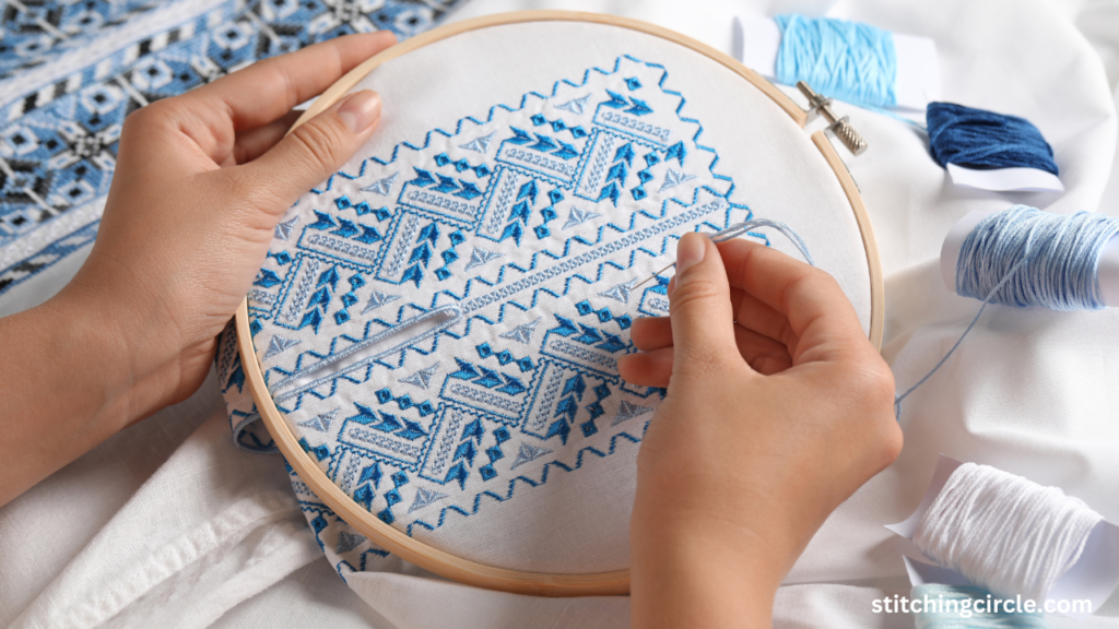 Embroider Cross Stitch Designs on Clothing and Tote Bags